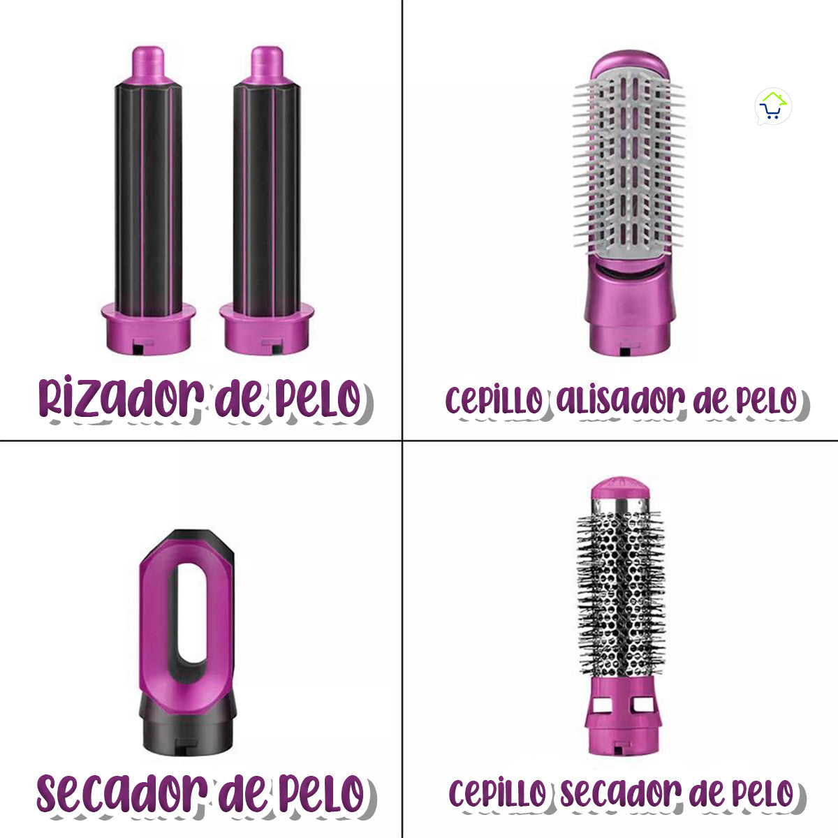 Secador 5 En 1 Multifuncional Portátil Cepillo Para Cabello LV01